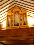 Vue de l'orgue Felsberg du Temple de Bulle. Cliché personnel (fév. 2012)