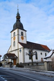 L'église de Riaz. Cliché personnel (fév. 2012)
