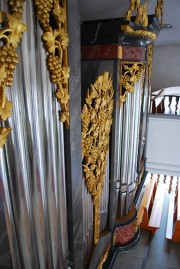 Vue plongeante sur l'orgue depuis la 2ème tribune. Cliché personnel