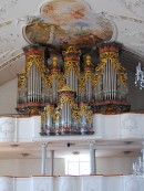 Vue du splendide orgue Goll (1993) de l'église de Ruswil. Cliché personnel (mars 2012)