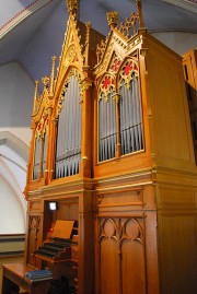 Vue de l'orgue H. Pürro (buffet de 1906) en tribune. Cliché personnel