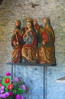 Couronnement de Marie, groupe sculpté très rare (vers 1500). Superbe souvenir. Cliché personnel