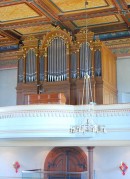 Vue de l'orgue Goll (de 1882), église de Römerswil. Cliché personnel (début juin 2012)