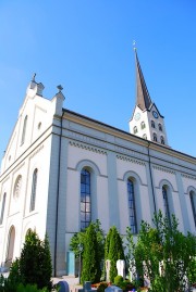 Vue de l'église de Schötz. Cliché personnel, juin 2012