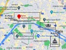 Situation dans Paris. Crédit: Maps dans Google