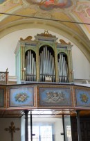 Vue de l'orgue Vedani de l'église de Cavergno. Cliché personnel (juin 2012)