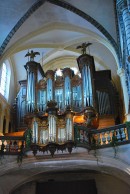 Vue du grand orgue Merklin de la Collégiale St-Anatoile, inauguré en juin 2013. Cliché personnel