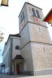 Vue extérieure de l'église St. Mauritius d'Appenzell - ville. Cliché personnel (automne 2012)