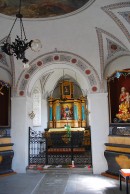 Intérieur de la chapelle baroque. Cliché personnel