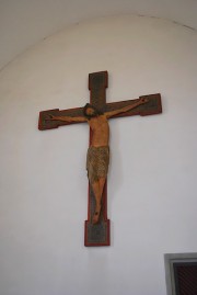 Un Christ en croix du 14ème siècle (dans la chapelle). Cliché personnel
