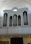 Vue de l'orgue italien Bernasconi de la paroissiale de Riva S. Vitale. Cliché personnel (sept. 2013)