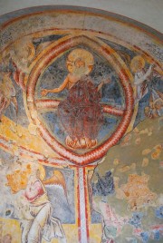 Baptistère: peintures murales très anciennes. Cliché personnel