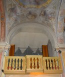 L'orgue de la Collégiale de Balerna (église sombre, photo difficile). Cliché personnel (sept. 2013)