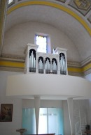Vue de l'orgue Mascioni de l'église S. Andrea, Faido. Cliché personnel (sept. 2013)