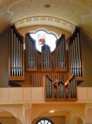 Vue de l'orgue Graf de Gerliswil (Kirche Heil. Familie). Cliché personnel (printemps 2014)
