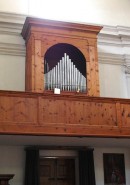 Vue de l'orgue italien de Vico Morcote (église paroissiale). Cliché personnel: mai 2014