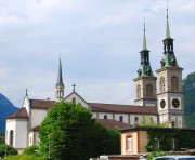 Vue de la Stadtkirche depuis le parvis de l'église catholique voisine. Cliché personnel