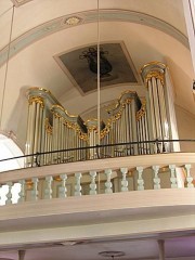 Orgue de l'église de Charmey, un instrument historique. Cliché personnel