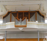 Vue du grand orgue Walcker-Kuhn. Cliché personnel