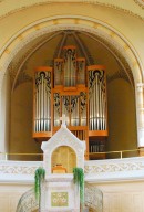 Vue de l'orgue Kuhn réformé, Altstätten. Cliché personnel (juillet 2014)