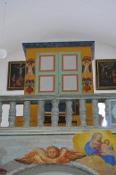 Vue de l'orgue de cette église Sta. Domenica (volets fermés). Cliché personnel, juin 2016