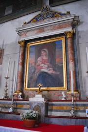 Vue partielle d'un autel (art italien). Cliché personnel