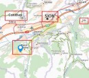Localisation en Valais. Carte disponible sur Internet