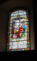 Un exemple de vitrail à Vissoie. Cliché personnel