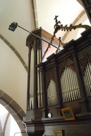 Tourelle gauche de l'orgue, en tribune, de face. Cliché personnel