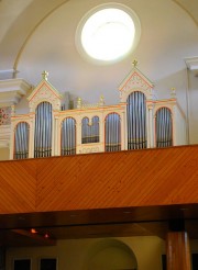 Une vue du grand orgue Kuhn. Cliché personnel