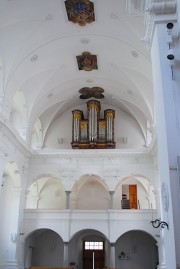 Vue de la nef en direction de l'orgue Füglister. Cliché personnel
