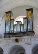 Vue de l'orgue Füglister de l'église des Jésuites à Brigue. Cliché personnel