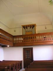 Autre vue de la nef et de l'orgue. Cliché personnel