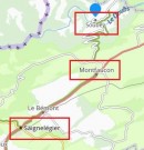 Carte montrant la proximité entre Soubey et Saignelégier (pour les Réformés). Source: Viamichelin