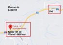 Distance entre Zell et Hüswil (Réformés). Source: https://www.google.ch/maps/place/Evang.-ref.+Kirchgemeinde+Willisau