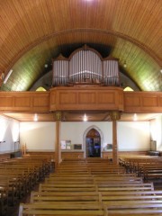 Vue d'ensemble de la nef et de l'orgue. Cliché personnel