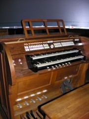 Château-d'Oex, console de l'ancien orgue Kuhn (1923). Cliché personnel