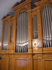 Le buffet de l'orgue de Vaulruz. Cliché personnel