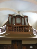 L'orgue J. Blési de l'église du Pissoux (1894). Cliché personnel (en 2006)