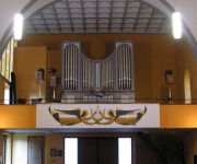 Autre vue de l'orgue depuis la nef. Cliché personnel (zoom)