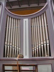 La partie centrale de la Montre de l'orgue. Cliché personnel