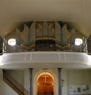 L'orgue de Neyruz sans éclairage électrique. Cliché personnel