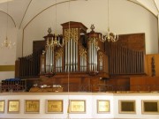 L'orgue Kuhn pris depuis la chaire. Cliché personnel