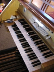 Console de l'orgue Dumas. Cliché personnel