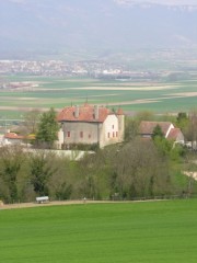 Autre vue du château de Bavois et de la ville d'Orbe en arrière-plan. Cliché personnel