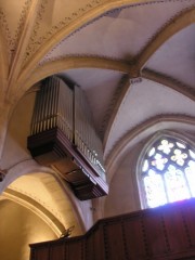 La partie sud du buffet de l'orgue en tribune. Cliché personnel