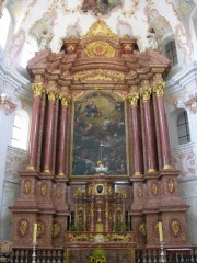 Vue du maître - autel, chef-d'oeuvre baroque. Cliché personnel