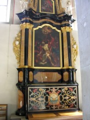 Un autel baroque dans le bas-côté sud. Cliché personnel