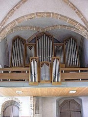 Autre vue de cet orgue Ziegler de 40 jeux (3 claviers), destiné à être remplacé. Cliché personnel (toute fin 2005)