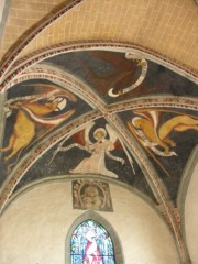 Peintures de la fin du gothique sur les voûtes du choeur. Cliché personnel
